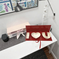 Lot de 5 boîtes pliables en carton réutilisables et remplissables pour fleurs et gâteaux, en forme de lettre « I Love You » pour la Saint-Valentin
