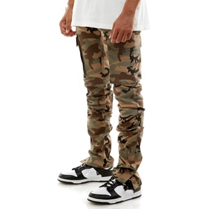 Nuevos Pantalones Ajustados de 5 Bolsillos con Estampado de Camuflaje, Pantalones Cargo Dobles para Hombre - Product Image 2