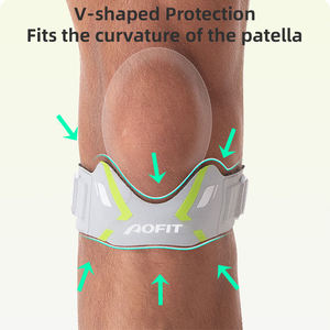 Bande de soutien rotulien personnalisée avec coussinet en silicone à double pression, attelle de genou - Product Image 3