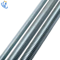 Tige filetée en acier au carbone électrogalvanisé avec finition zinc de qualité supérieure, barre entièrement filetée certifiée CE pour support de tuyau d'incendie
