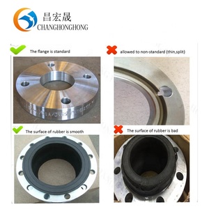 Joint de dilatation flexible à <span class=keywords><strong>soufflet</strong></span> en caoutchouc renforcé EPDM à haute pression, plaqué zinc, avec raccord à bride et biellette de liaison, 5% de réduction - Product Image 6