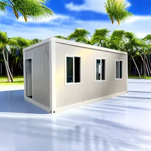 Mini casas modulares de China prefabricadas portátiles 10FT 15FT casa de contenedores de paquete plano