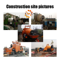 Bétonnière avec pompe, bétonnière mobile avec pompe, bétonnière avec pompe hydraulique pour petits projets de construction