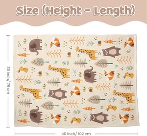 Đa chức năng bé An Ninh chăn phim hoạt hình Fox voi mô hình minky Dot chăn không gây dị ứng cho trẻ sơ sinh giường Quà Tặng - Product Image 5