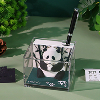 Ensemble de papeterie Kawaii pour l'école, bloc-notes 3D, calendrier personnalisé, décoration de bureau mignonne en forme de panda, bloc-notes, cadeau d'anniversaire pour enfants