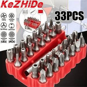 KeZHiDe 33Pc Screwdriver <b>Bit</b> Set <b>Torx</b> Hex Tri Wing Tamper Star Multi <b>Bit</b> For Diy Repair Tools - Product Image 1