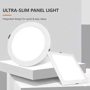 최고의 품질 슬림 <span class=keywords><strong>LED</strong></span> 원형 패널 조명 비 조광 매입형 천장 조명 플라스틱 램프 본체와 실내 <span class=keywords><strong>LED</strong></span> - Product Image 5