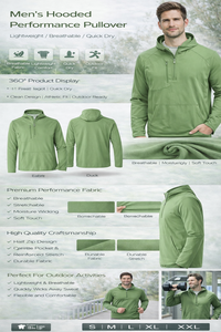 OEM Custom Clothing Athletic Breathable Quick Dry Lightweight <b>Men</b> <b>Hoodie</b> Performance Pullover <b>Running</b> Quarter Zip Sweatshirts - Product Image 2