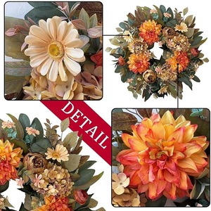 Corona de Flores Preservadas Hecha a Mano, Coronas de Rosas Naturales Eternas para Decoración del Hogar, Decoración de Pared de Lujo para Bodas - Product Image 2