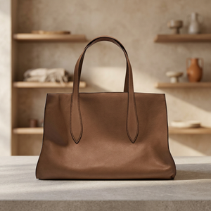 Customizable Genuine Leather Casual Handbags Custom Logo Printing Large Capacity Zipper Closure Waterproof Lightweight Luxury - Product Image 1