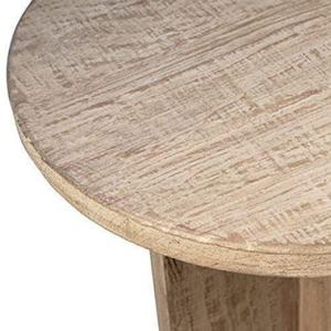 Mesa Auxiliar Redonda de Madera Reciclada Rústica de Alta Calidad para Sala de Estar, Muebles para el Hogar - Product Image 3