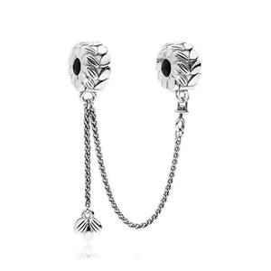 Chaîne de sécurité antidérapante HaYa en argent sterling 925 de haute qualité, style classique, perles métalliques DIY toutes saisons, à suspendre sur une cordelette argentée - Product Image 3