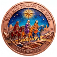 Pièce de monnaie en cuivre pur 999 de 5 oz, Série Énergie Jésus, Croix en relief colorée, Édition de collection UV 3D