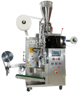 Machine automatique de conditionnement de sachets de thé à immersion verticale en nylon PLA avec étiquette Machine d'emballage de sachets de thé plats