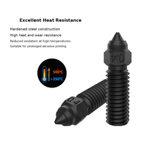Buse en acier trempé, laiton, alliage de cuivre nickelé, 0,2-1,2 mm, haute vitesse, haut débit, pour Creality K1/K1 Max/Ender-3 V3 KE/CR-10