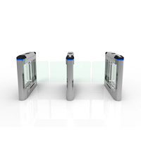 Sistema de Control de Acceso con Puerta Batiente para Peatones, Reconocimiento Facial, Tarjeta de Proximidad, Acero Inoxidable, Motor sin Escobillas, Protección IP44