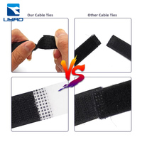 Attache-câble en polyester personnalisée 20*200mm*5 avec boucle auto-agrippante, ruban adhésif pour fixation de câbles, imprimé en plastique coloré