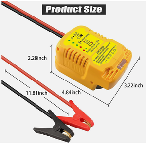 Câbles de démarrage 11AWG pour batteries <span class=keywords><strong>Dewalt</strong></span> 18V 20V, démarreur 30A - Product Image 4