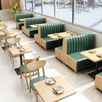 Ensemble de mobilier de restaurant commercial de conception moderne, avec banquette modulaire, pour café rapide, bar à café, cafétéria, table et chaises de salle à manger