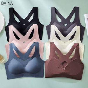 Nuevo sujetador deportivo fino sin tirantes y sin costuras para mujer, inalámbrico, push-up, con soporte para el pecho, ajustable y antideslizante. - Product Image 4