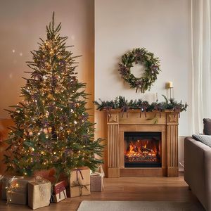Ornamen Pita Beludru Poliester Coklat 24 PCS Dekorasi Pohon Natal Kecil Lebar 5/8'' 5x7 - Product Image 5