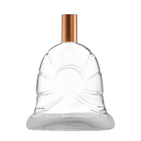 Bouteilles en verre personnalisées hautes et fines, vides, transparentes, pour spiritueux, pour la vodka artisanale, emballage commercial de spiritueux de qualité supérieure
