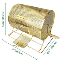 Tambour de tirage au sort en laiton plaqué de taille moyenne pour tirage au sort de billets de loterie