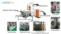 Machine de fabrication de contenants en aluminium LK-T80 avec écran tactile PLC de 10 pouces, facile à utiliser