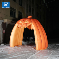 Arche gonflable à thème Halloween, arche citrouille, décoration publicitaire pour fêtes et accessoires de scène