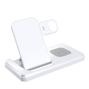 Cargador inalámbrico 3 en 1 plegable de carga rápida de 15W fácil de llevar para Iphone 16 15 14 13 reloj auricular cama o uso de escritorio - Product Image 4