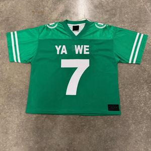 Camiseta de Manga Corta con Cuello en V Extra Grande para Hombre, Personalizada, de Alta Calidad, 280 Gramos, 100% Algodón, Impresión Serigráfica, Tela de Malla, Estilo Hip Hop - Product Image 1