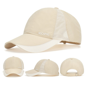 Casquette de baseball en coton et maille kaki tendance personnalisée avec logo imprimé, casquette de sport pour femmes et hommes - Product Image 4