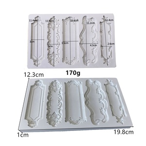 Molde de Silicona para Decoración de Pasteles y Fondant, con Forma Rectangular 3D, 5 Diseños Clásicos, Estilo Europeo y Americano, Retro, para Fotos - Product Image 2