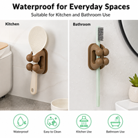 Crochet utilitaire auto-adhésif à quatre branches 100 % silicone, support multifonctionnel, organisateur de câbles, résistant à la chaleur, durable pour armoire