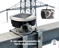Détecteur en ligne de fuites de courant et de pollution de surface pour isolateurs de tours de transmission haute tension OEM/ODM, moniteur sans fil à énergie solaire IP65