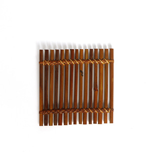 Plateau de service rectangulaire en bambou, tissé à la main, naturel, pour restaurant et usage domestique - Product Image 4