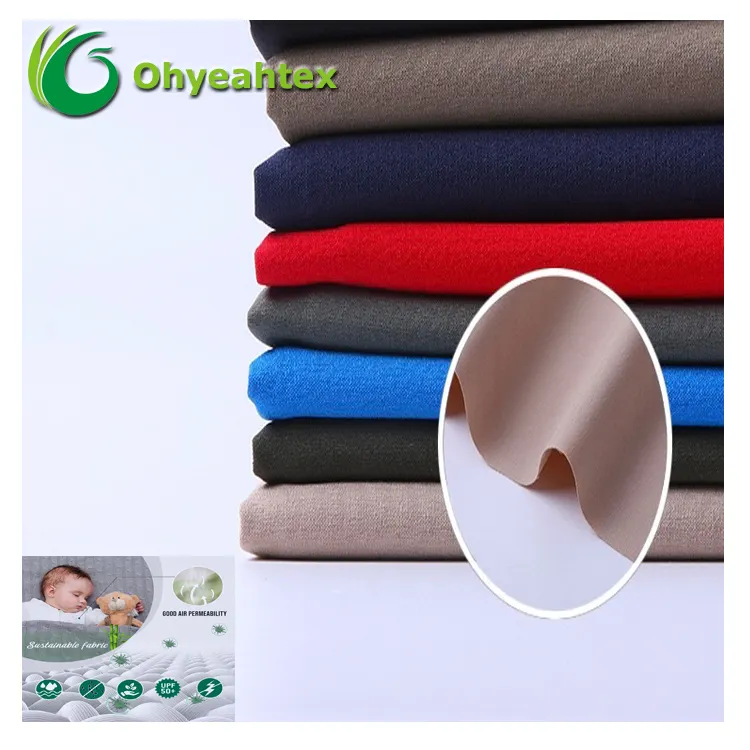 Breathable 4 Way Stretch 95% RPET 5% Spandex Fabric For Tshirt