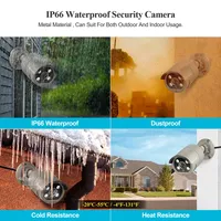 Caméra de sécurité extérieure Techage 4MP avec capteur CMOS, audio bidirectionnel, PoE, étanche IP66, détection humaine, caméra bullet en métal