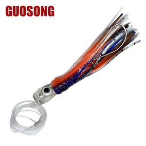 Nouvel ensemble de leurres souples en silicone acrylique de 6,5 et 9 pouces, type pieuvre et jupe de calmar, pour la pêche en mer, <span class=keywords><strong>combo</strong></span> de pêche à la traîne, appât bionique - Product Image 5