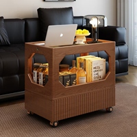 Neu Eingetroffener Massivholz Beistelltisch mit Offenem Stauraum für Wohnzimmer und Schlafzimmer ST6102 #
