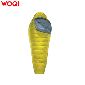 Sac de couchage Woqi Mummy, longueur standard, jaune, nylon, coupe-vent, pour temps froid, usage adulte - Product Image 2