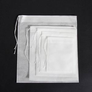 Sachets de thé vides jetables non blanchis en tissu non tissé de qualité alimentaire avec cordon de serrage pour thé en vrac - Product Image 5
