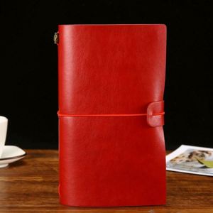 2025 Custom Refillable Vintage Design Travelers Journal Notebook Spiral Binding Vegan Leather Office Gift Cream White <b>Paper</b> - Product Image 5