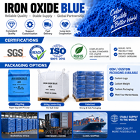 Poudre de pigment bleu d'oxyde de fer en gros pour béton coloré, briques, pavés, carreaux et produits de construction préfabriqués