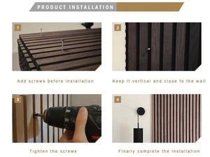 MUMU-tablero de listón de madera <span class=keywords><strong>decorativo</strong></span> acanalado, aislamiento acústico, a prueba de sonido, paneles de <span class=keywords><strong>pared</strong></span> para paredes interiores - Product Image 6