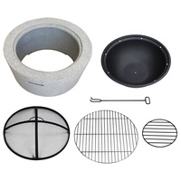 Nouvelle mode de personnalisation de jardin Barbecue pierre artificielle foyer avec Barbecue gril foyer cuisine de foyer gris contemporain