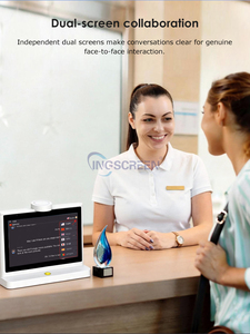 INGSCREEN Pantallas Táctiles Dobles de 10 Pulgadas <span class=keywords><strong>con</strong></span> IA de Última Generación y Cámara HD para Interpretación Remota y Asistencia a Visitantes en Sitio - Product Image 6