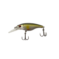 Leurre suspendu LUTAC 55MM 2.5G Minnow 12 #   Hameçon triple à yeux 3D, lèvre haute, en plastique ABS, pour lancer longue distance