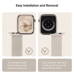 Correa de Reloj de Nailon Multicolor para Apple Watch Series 10 9 8 SE 3 46mm 45mm 44mm 42mm 41mm 40mm 38mm, Correa Deportiva para iWatch - Product Image 5