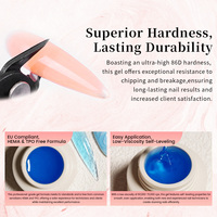 Gel UV de construction rapide en pot pour ongles, sans TPO ni HEMA, auto-nivelant, kit de vernis gel dur, logo personnalisé